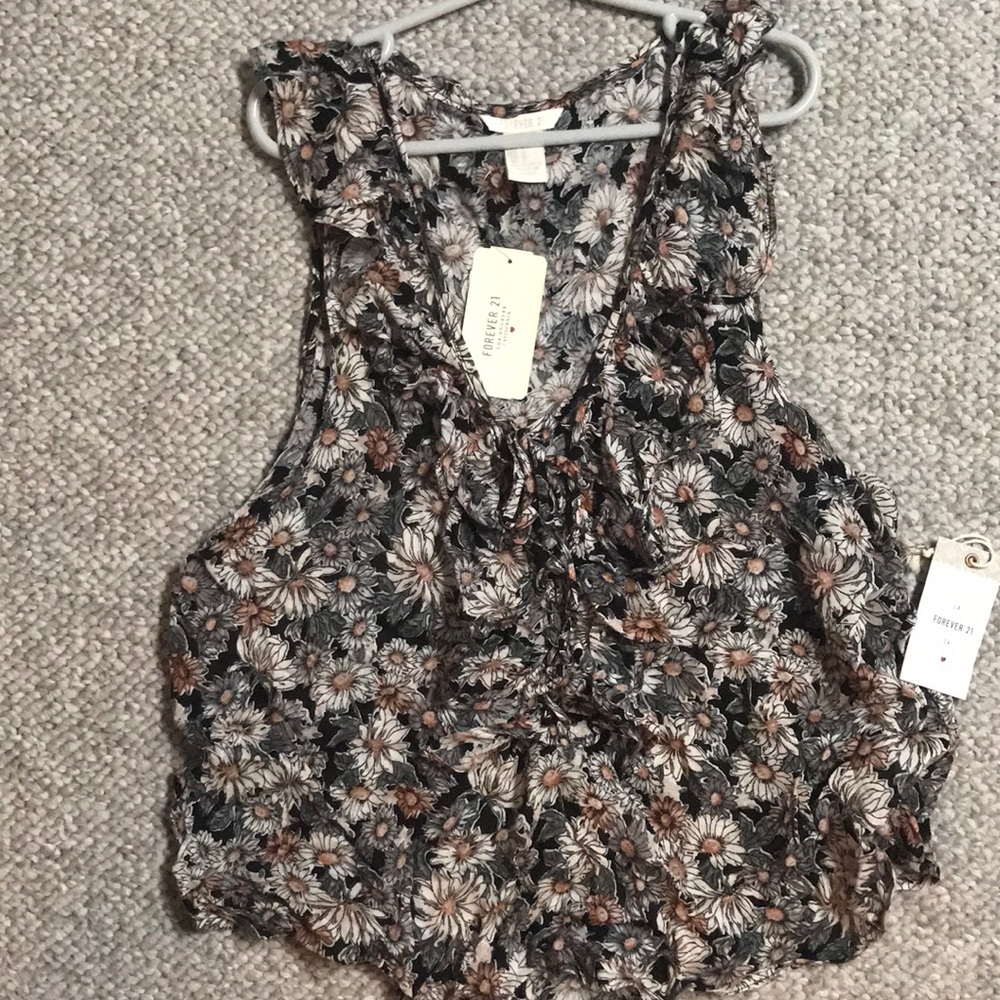 Floral sheer top